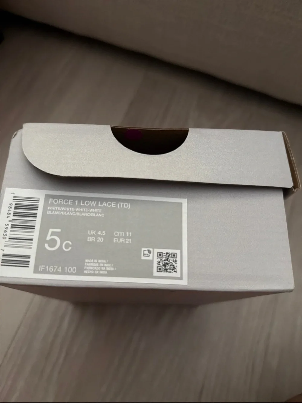 Nike Kids All-White Leather Sneakers